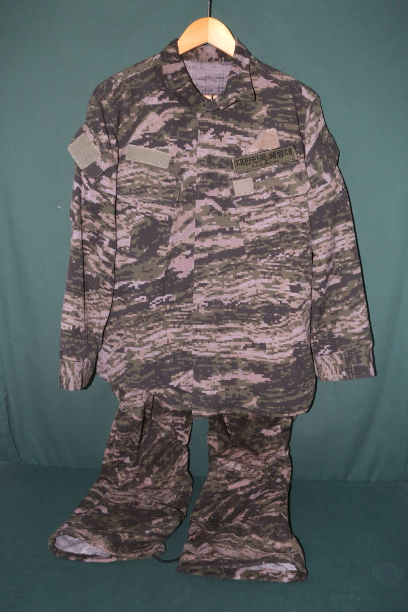 沖縄米軍 R.O.K MARINES 韓国 海兵隊 デジタル迷彩 ジャケット ＆ パンツ 上下セット サイズ不明 中古 コスプレ用 装備用 資料用