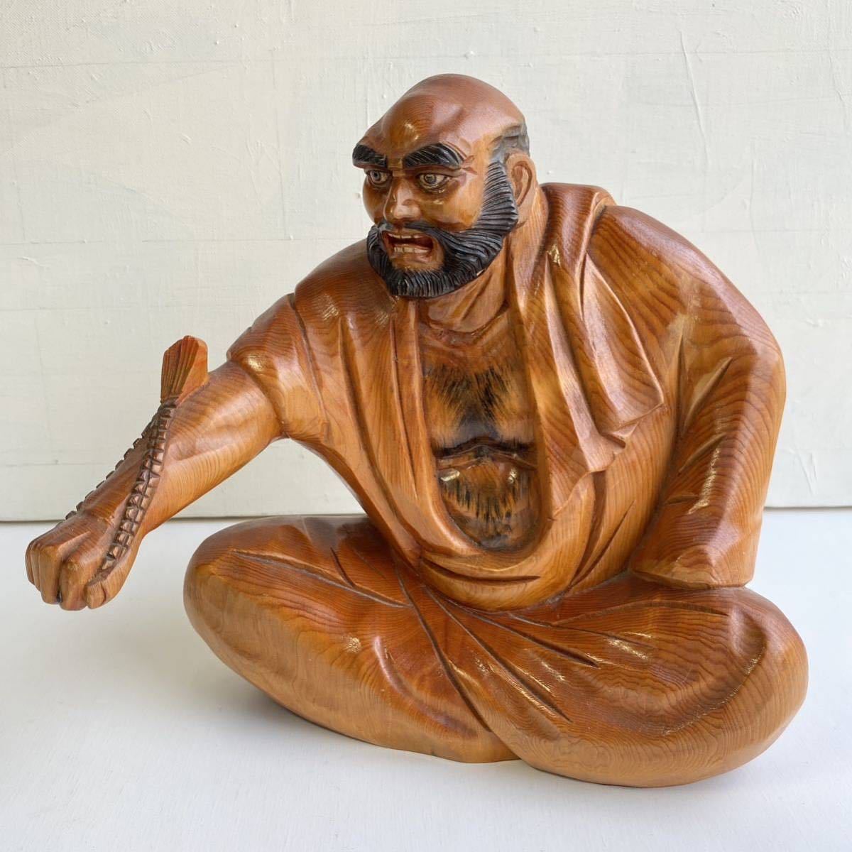 木彫り 達磨大師 彫刻 オブジェ 置物