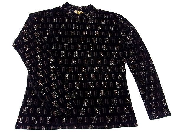 1円 □極美品□ FENDI フェンディ ズッカ柄 ポリエステル×レーヨン 等 