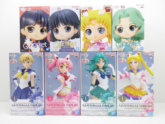 n70643-ty 未開封☆8個 GLITER＆GLAMOURS Qposket セーラームーン