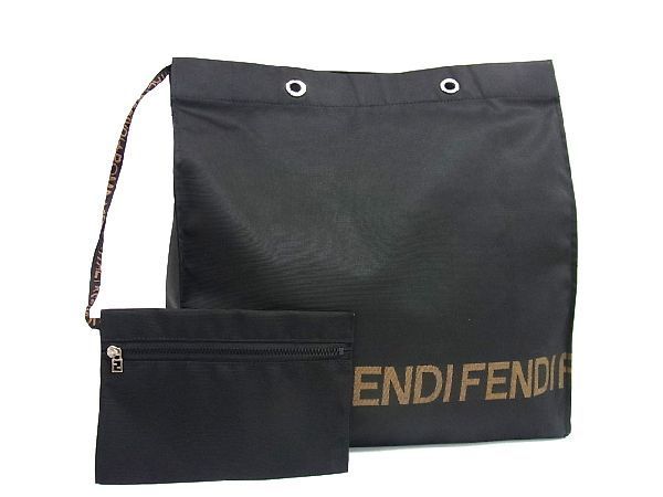 【爆買い，得価】 1円 FENDI フェンディ ナイロンキャンバス ポーチ付き トートバッグ レディース メンズ ブラック系 AS0154(その他)｜売買されたオークション情報、yahooの商品情報をアーカイブ公開 - オークファ かばん、バッグ