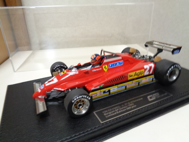 TOPMARQUES 1/18スケール フェラーリ 126 C2 1982 ベルギーGP No.27 G.ビルヌーブ ドライバーフィギア付 