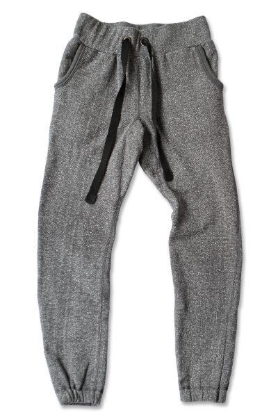 ripvanwinkle【RS-4012】吊りパイル裏毛 スウェットパンツ 人気サイズ4/リップヴァンウィンクル 定価25，200円 メランジグレー 歪みグレー