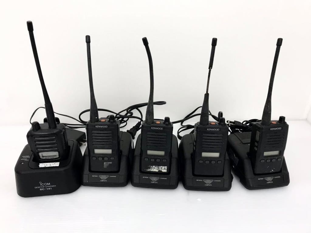 (220c11)トランシーバー 無線機 5台 まとめ セット おまとめ 動作未確認 状態悪 ジャンク品 ICOM アイコム KENWOOD ケンウッド ハンディ