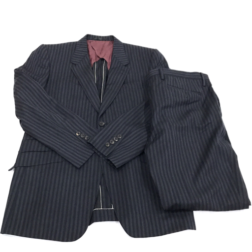 ポールスミス サイズ 100-88-175 L2 スーツ上下 長袖ジャケット / パンツ ストライプ メンズ ブラック 付属品有り