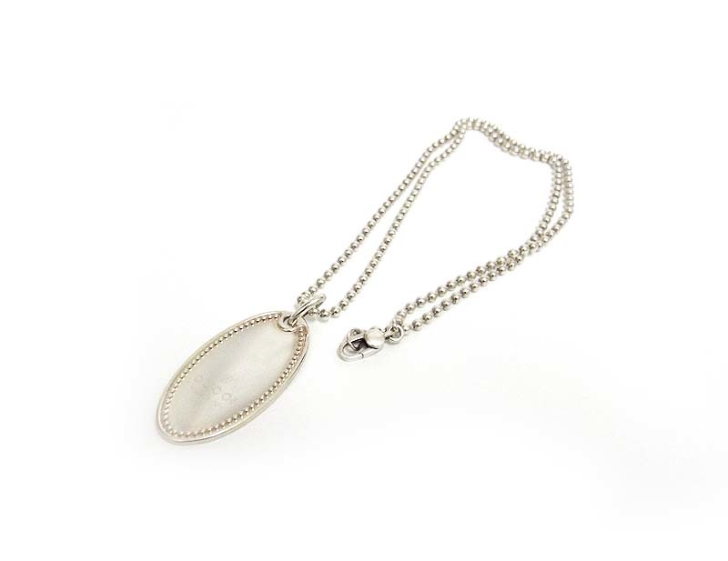 良品 GUCCI グッチ シルバー プレート ネックレス ボールチェーン 約50