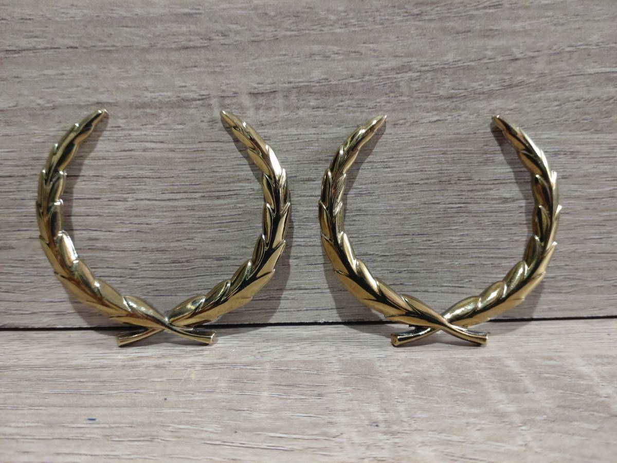 ●送料無料 ドア エンブレム オーナメント 1980-1992 キャデラック フリートウッド デビル ローライダー ブロアム リーフ リース 2