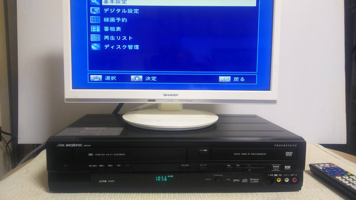 DX BROADTEC VHS一体型DVDレコーダー DXアンテナ DXR170V - | DXR160V