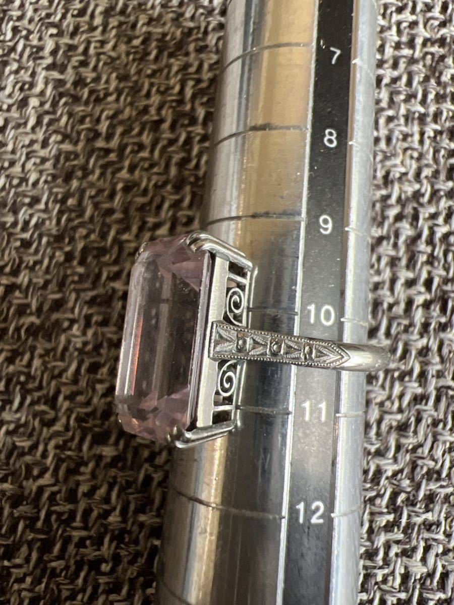 昭和レトロ SPM リング サンプラチナム 指輪 10〜10.5号 ピンク