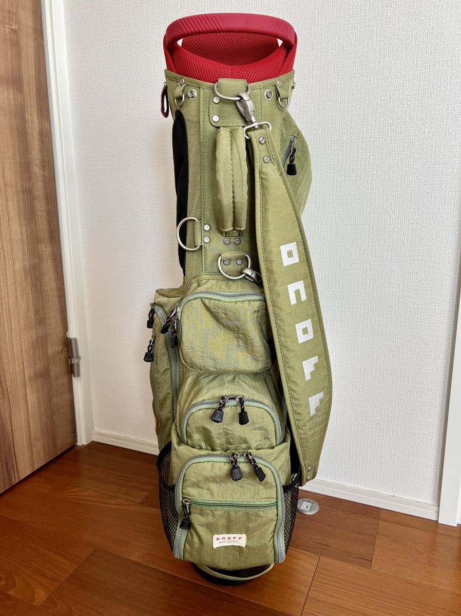 ONOFF オノフ キャディバッグ ゴルフバッグ カーキ系 収納豊富 専用 ONOFF オノフキャディバッグ カーキ 軽量 ONOFF オノフ キャディ