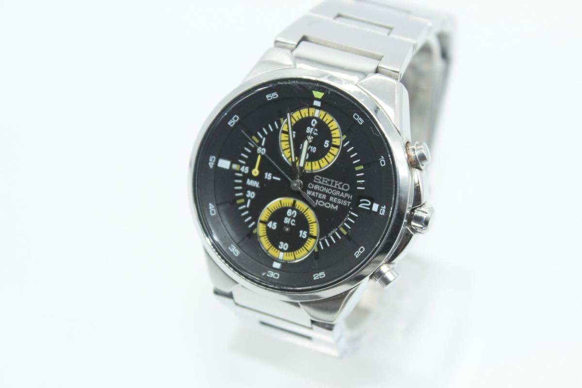 SEIKO クロノグラフ　クォーツ　稼働品 SEIKO クロノグラフ セイコー メンズ腕時計 クォーツ 稼働中