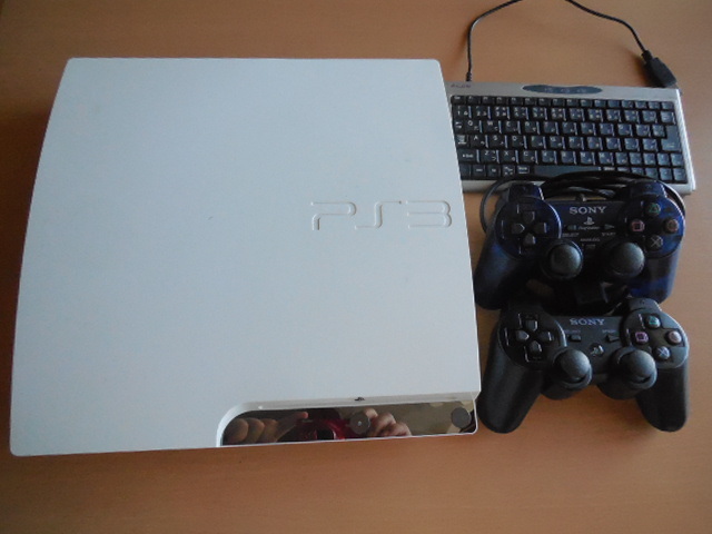 SONY PS3 プレイステーション3 本体 コントローラー キーボード CECH-2500A ホワイト