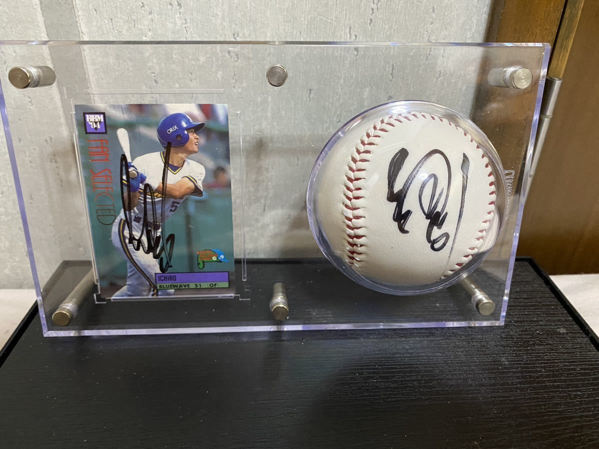 1994MVP！】イチロー！直筆サインボールと直筆サインカード！ケース