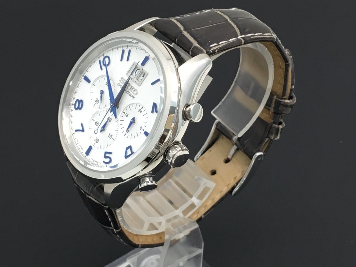 SEIKO 7T04-0AE0 クォーツ クロノグラフ 腕時計 メンズ 稼働品 中古 