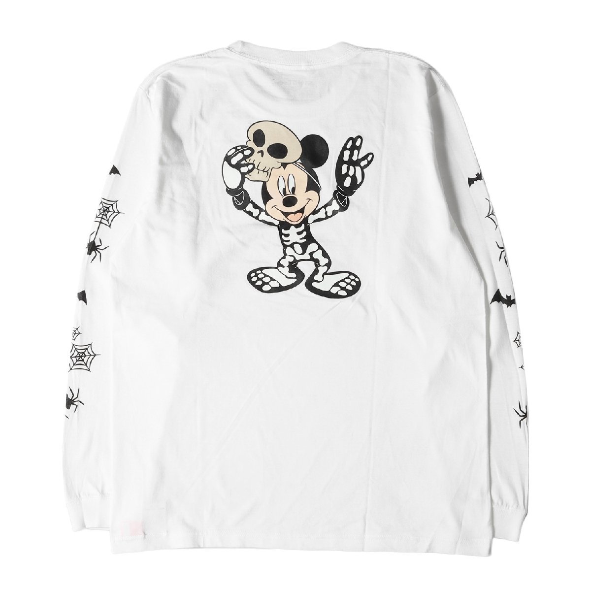 数量限定，本物保証 Bill Wall Leather ビルウォールレザー Tシャツ サイズ:L BEAMS Disney ハロウィンモデル ミッキーマウス ロングスリーブ Tシャツ 19AW 白(Lサイズ)｜売買されたオークション情報、yahooの商品情報をアー Lサイズ