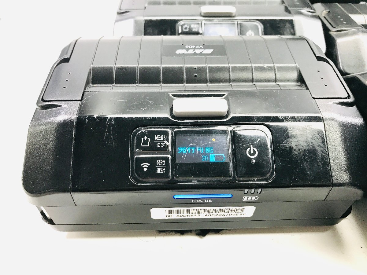 SATO ☆6台セット VP408-EX バーコード プリンタ＆6連バッテリー バー