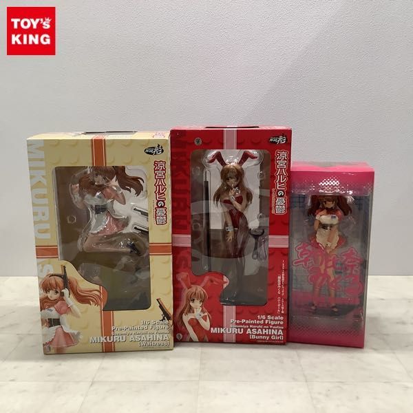 1円〜 未開封含 アトリエ彩 等 1/6 他 涼宮ハルヒの憂鬱 朝比奈みくる バニーガール、ウエイトレスVer. ピンク 他