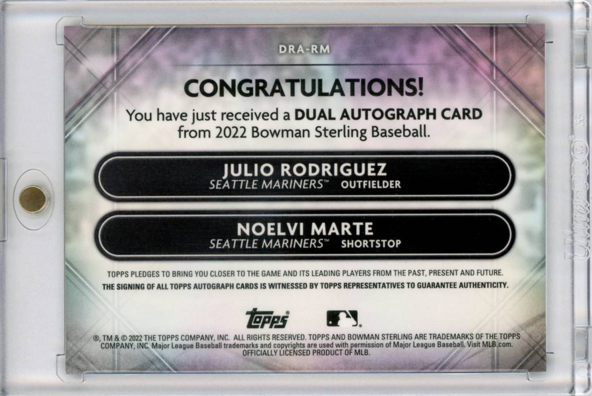 2022 Bowman Sterling Julio Rodriguez / Noelvi Marte Dual Refractor 