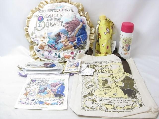 同梱可】良品 ディズニー 美女と野獣 のみ 折り畳み傘 クッション 巾着