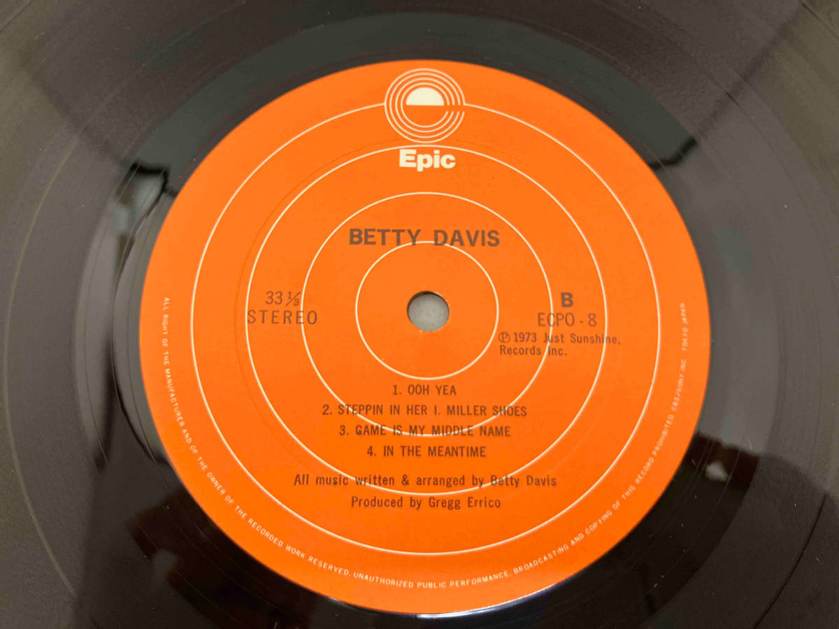 レコード ベティ・デイビス BETTY DAVIS 褐色のファンキー・クイーン