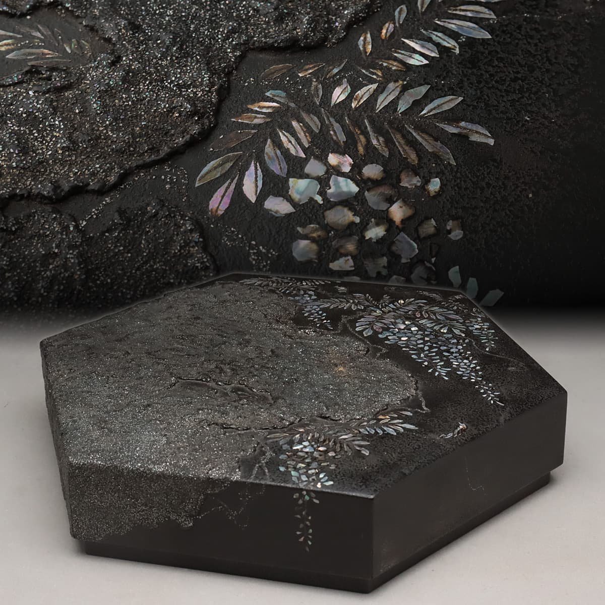 堆朱香合 時代物 江戸中期 初音図 希少 堆朱 香合 木箱入り 堆朱香合