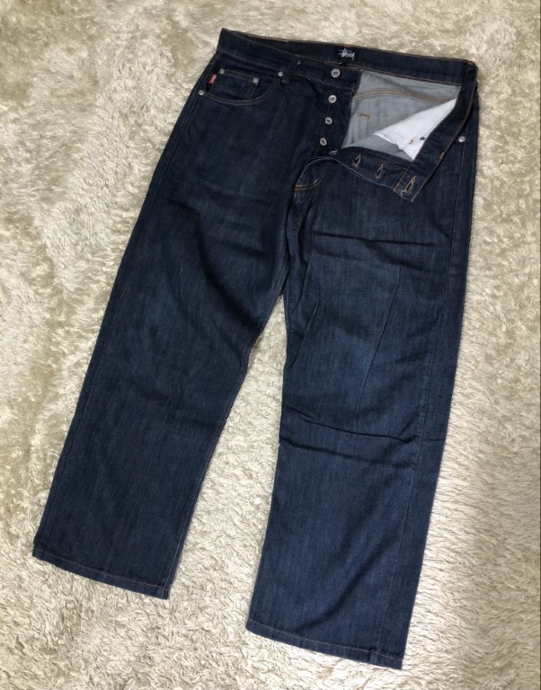 USA製□STUSSY ステューシー デニムパンツ ジーンズ W34 ルーズ 