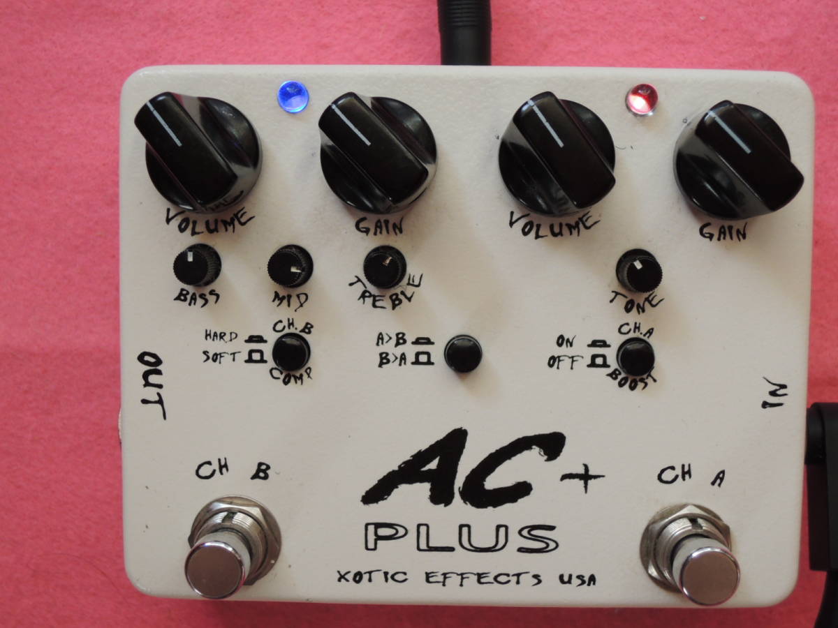 ☆歪みの名機☆XOTIC / AC Plus☆元箱、説明書、電池ボックス、パッチ