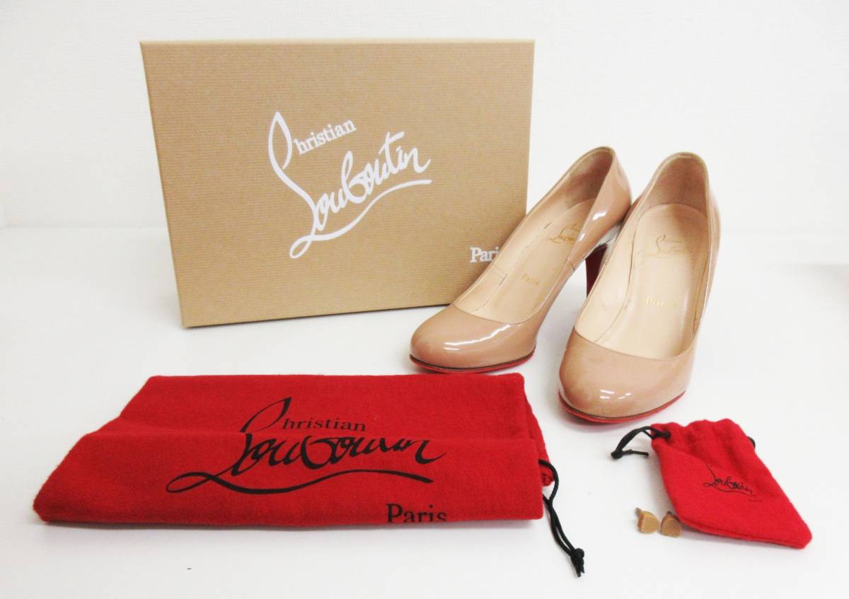 KM-2893《ピンヒール》Christian Louboutin/クリスチャンルブタン★36 1/2★イタリア製★パンプス★エナメル レザー★レディース★ Christian | Louboutin&frasl;クリスチャン FOLLIES ルブタン公式 アイコニックパンプス