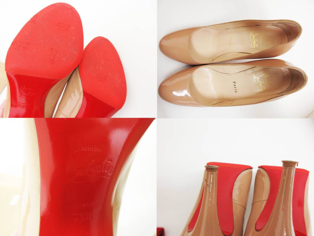 KM-2893《ピンヒール》Christian Louboutin/クリスチャンルブタン★36 1/2★イタリア製★パンプス★エナメル レザー★レディース★ Christian | Louboutin&frasl;クリスチャン FOLLIES ルブタン公式 アイコニックパンプス