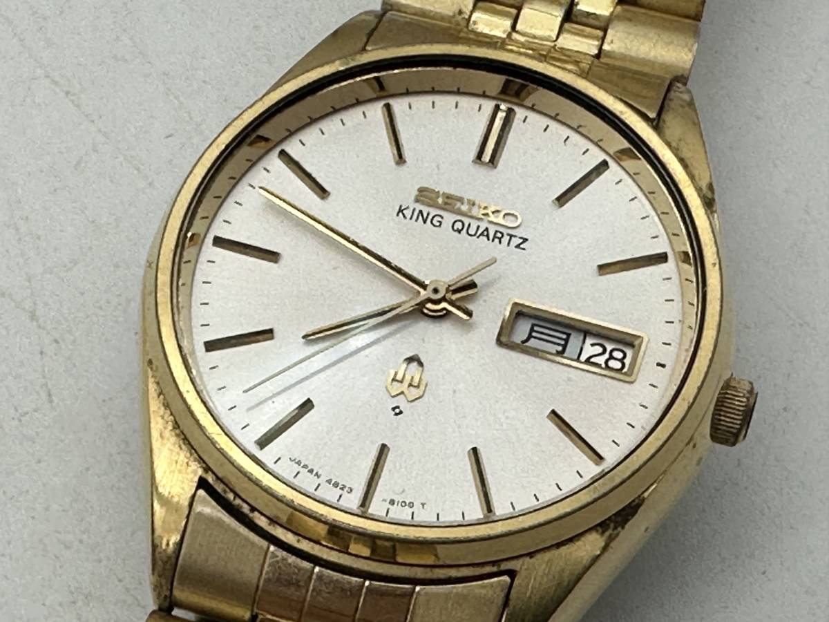 SEIKO セイコー 本物 キングクォーツ 4823-8110 メンズ腕時計 動作未 