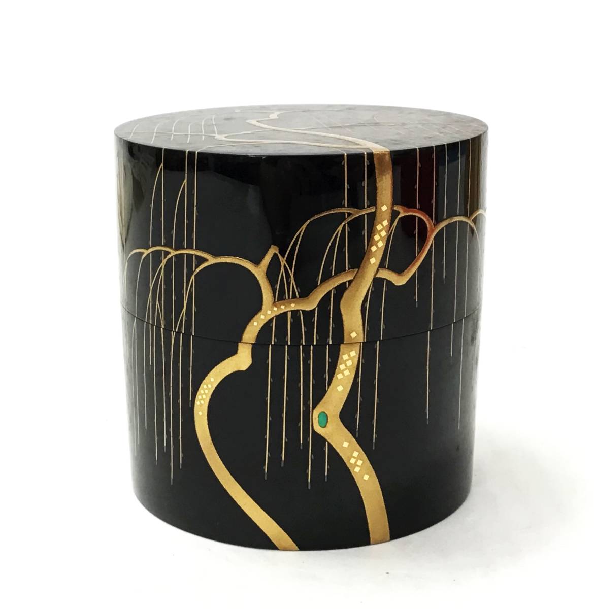 輪島塗 蒔絵師 鈴谷鉄五郎 茶道具 棗 茶筒 金彩 鐵五郎 漆器 漆芸 共箱