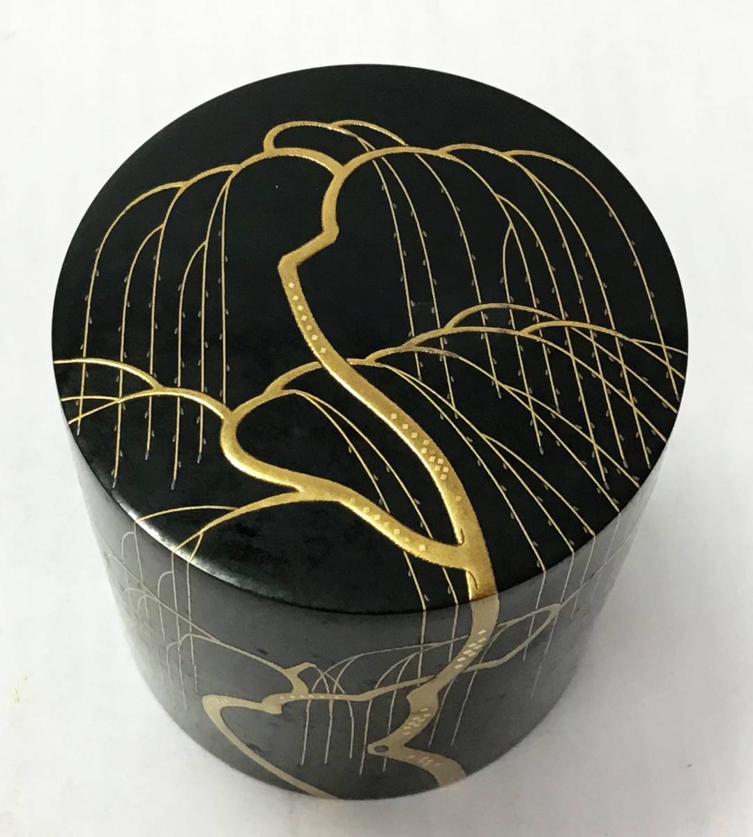 輪島塗 蒔絵師 鈴谷鉄五郎 茶道具 棗 茶筒 金彩 鐵五郎 漆器 漆芸 共箱