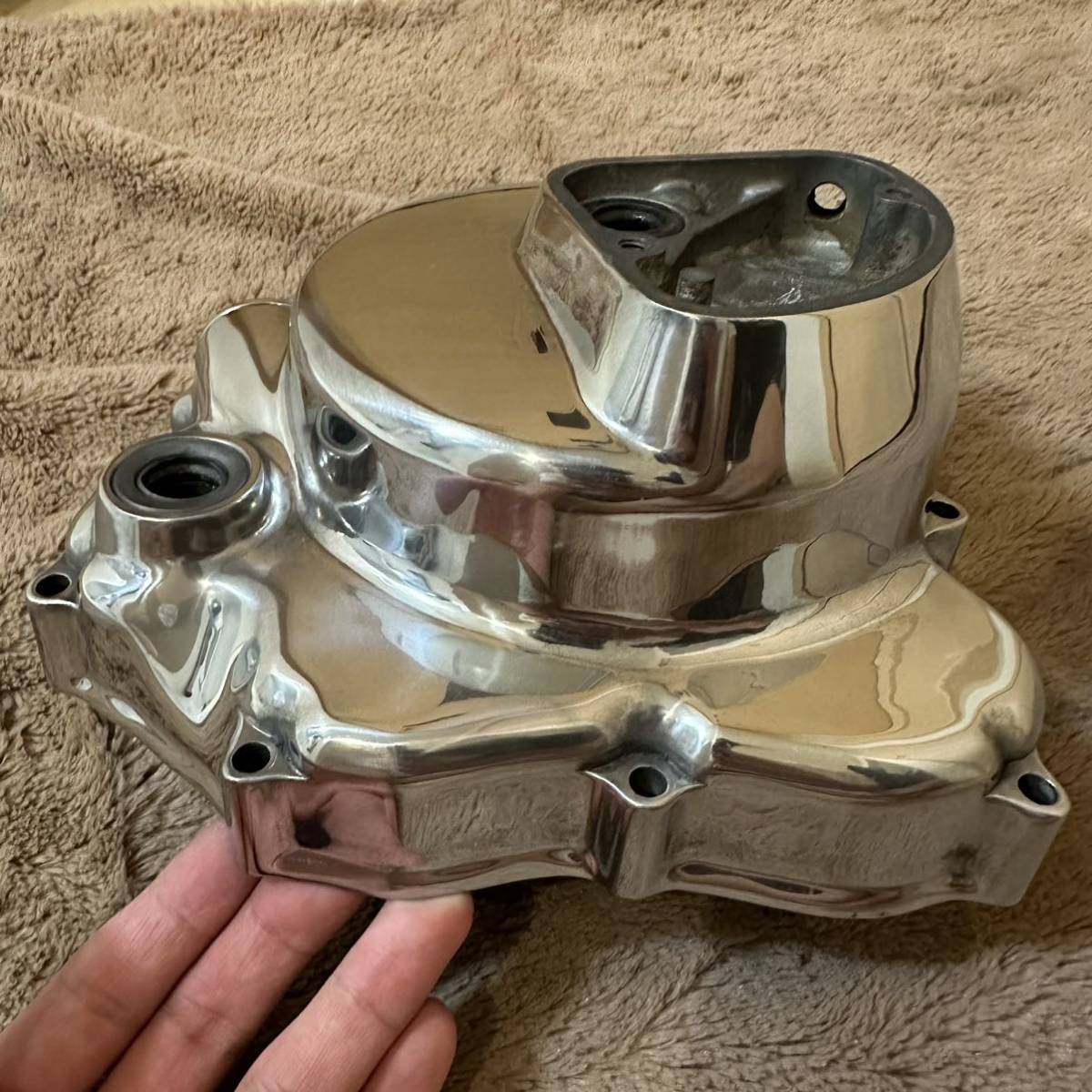 ☆美品 純正☆ cb400four クラッチカバー 鏡面仕上げ 未使用品 cb400f