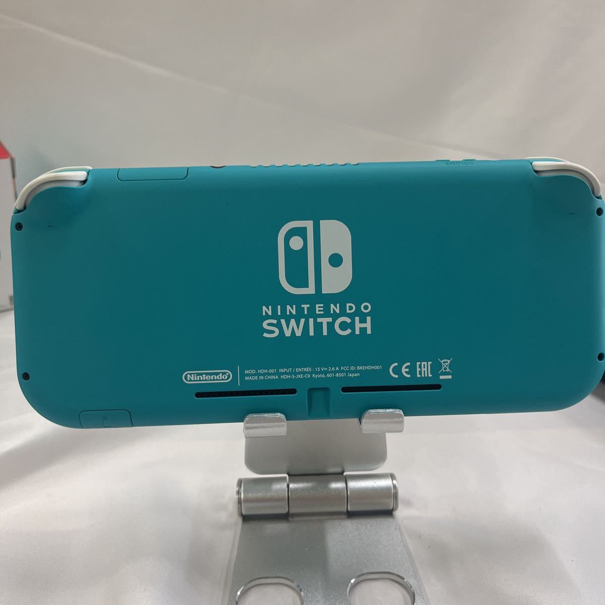 ①Nintendo Switch liteターコイズ本体 箱 ACアダプタ ケース付き