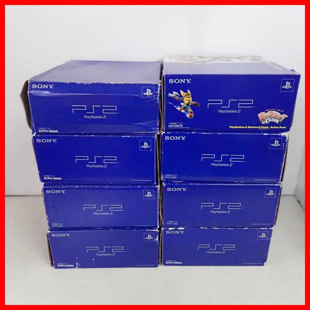 PS2 プレイステーション2 プレステ2 本体 SCPH-10000/18000/30000/50000 まとめて8台セット SONY ソニー 箱付 1円〜【BA
