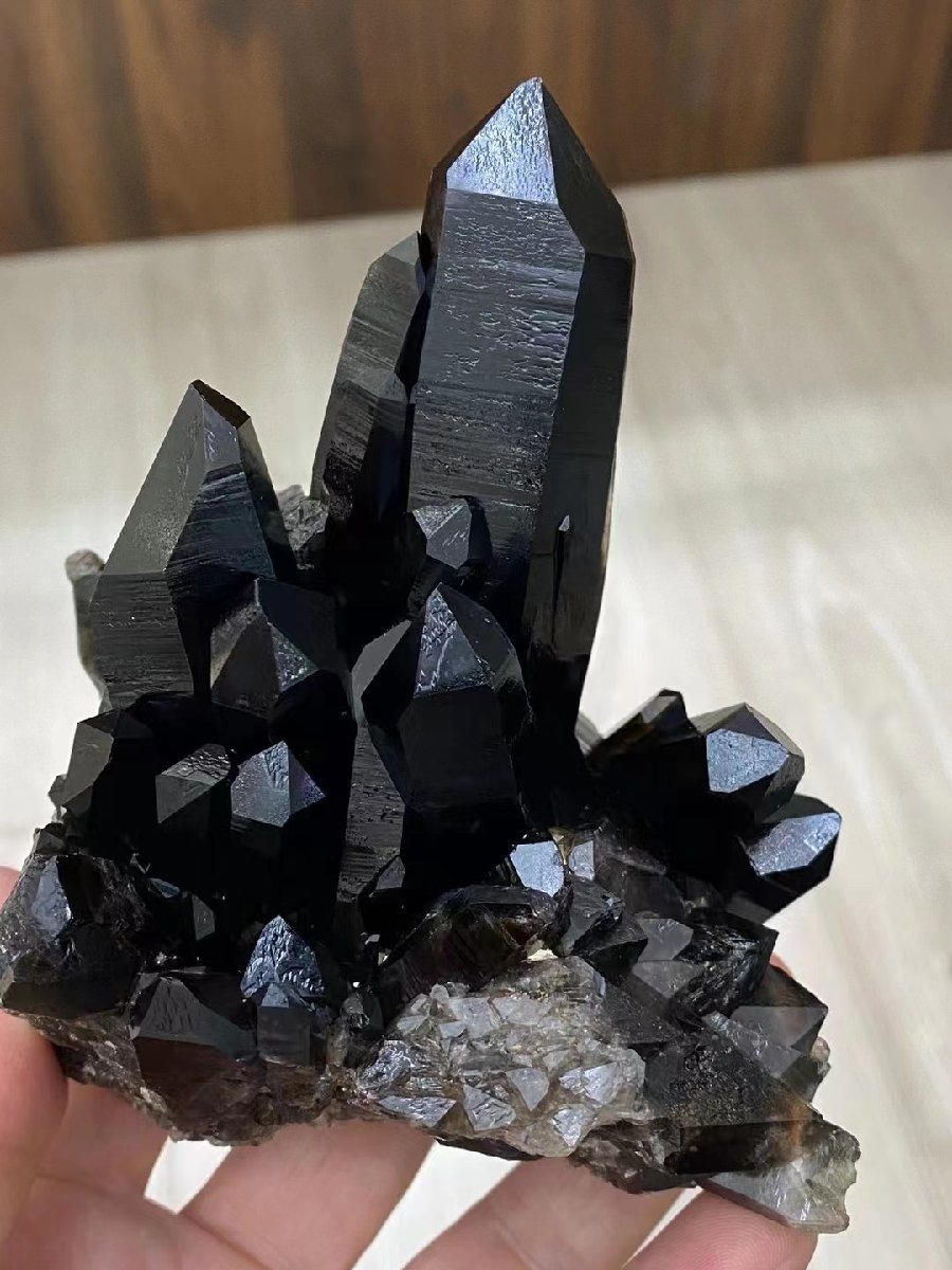 AAA級魔除け◇天然モリオン(黒水晶）クラスターB88C6⁄56C28C 【限定品】AAA