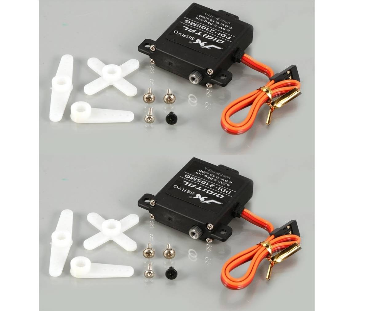 ☆JX PDI-2105MG スリムウィング メタルギア デジタル サーボ (2個セット) 5.8kg / 0.13sec / 21g R/C飛行機 グライダーなどに