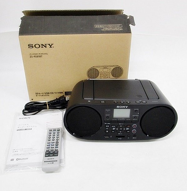 ☆ SONY ソニー ZS-RS81BT CDラジオ 2021年製 説明書 リモコン 箱付属 