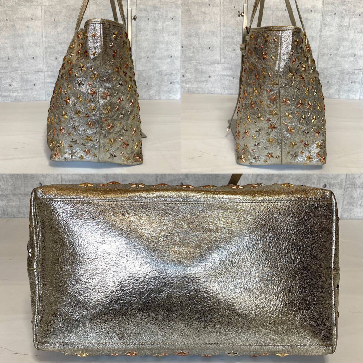 美品 JIMMY CHOO ジミーチュウ SASHA/M サシャ ハンドバッグ トート 
