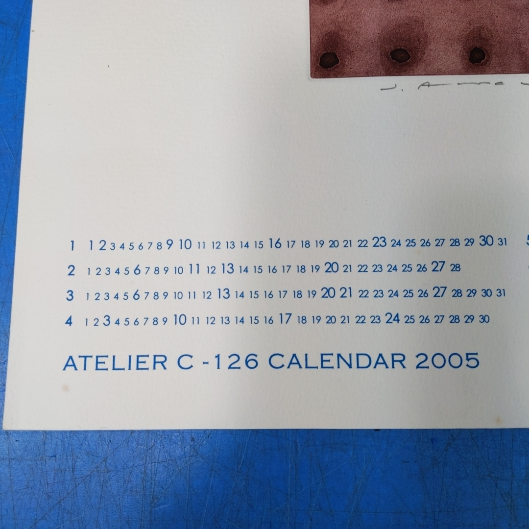 真作】「Atelier C-126(東京藝術大学)カレンダー 銅版画11点 2005 限