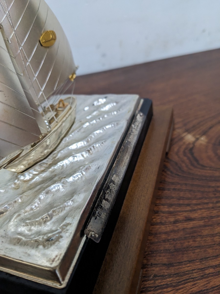 SILVER970 船 舟 帆船 ヨット フルセール 置物 飾り物 シルバー 純銀