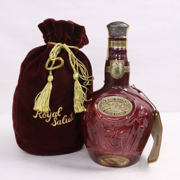 1円~ROYAL SALUTE（ロイヤルサルート）21年 40％ 700ml 赤陶器（重量