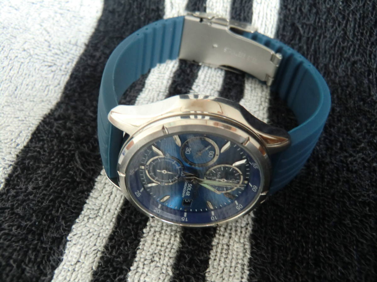 SEIKO WIRED V176-OAEO ソーラー 青文字盤 稼働 【公式通販】