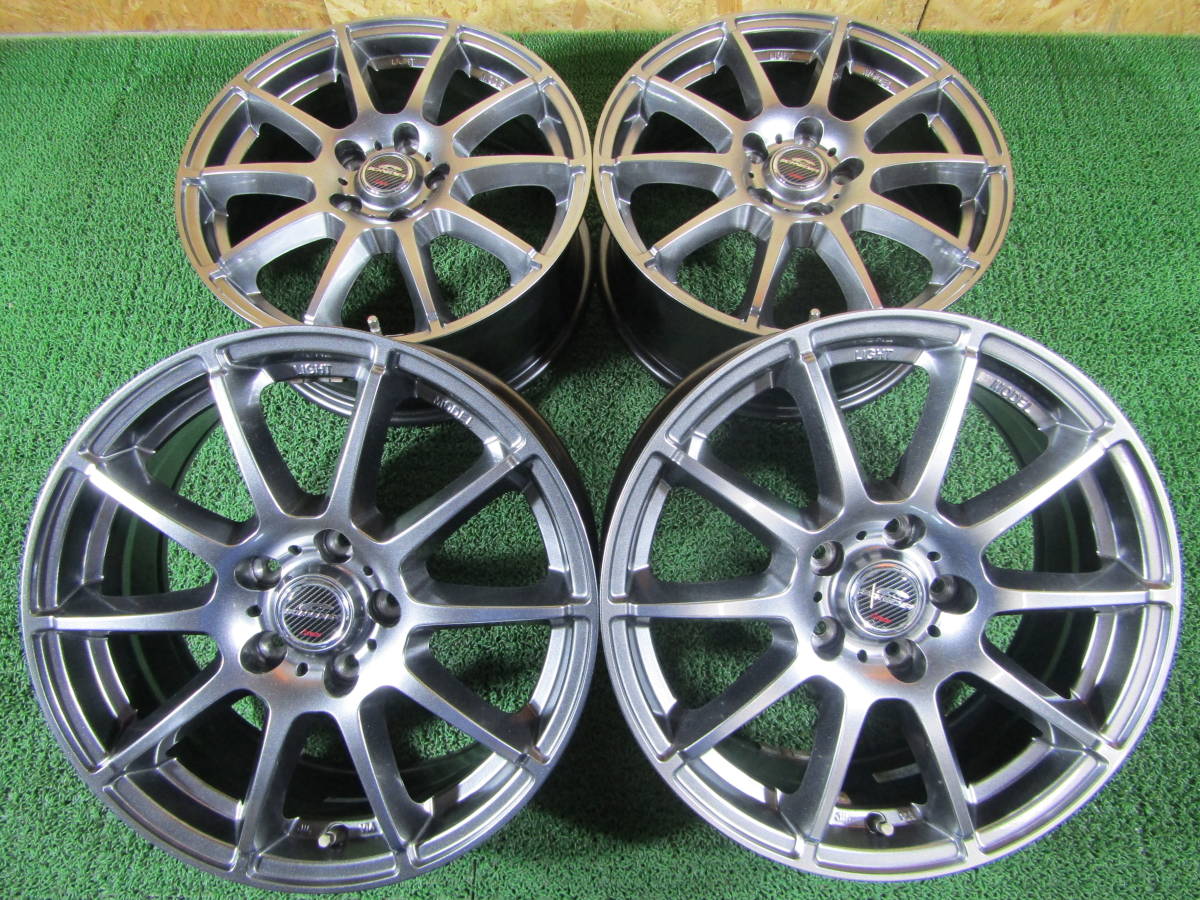 札幌発☆最落なし!【エルグランド等】A-TECH シュナイダー StaG 17×7J +48 4本 売切