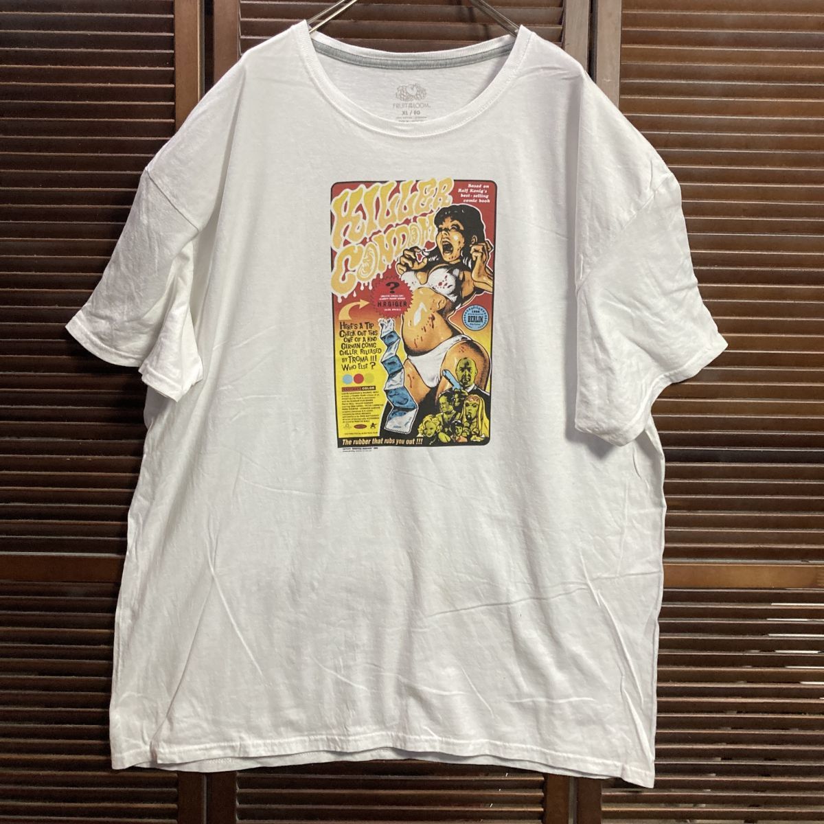 XQG 1円スタート 古着 水着 Tシャツ キラー コンドーム ピンナップ 
