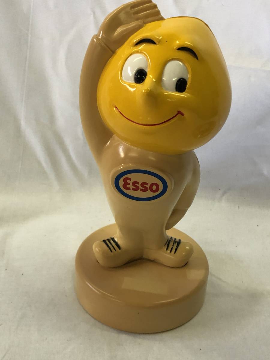 ESSO BOY エッソボーイ & マスコット人形 丸スチール看板 セット