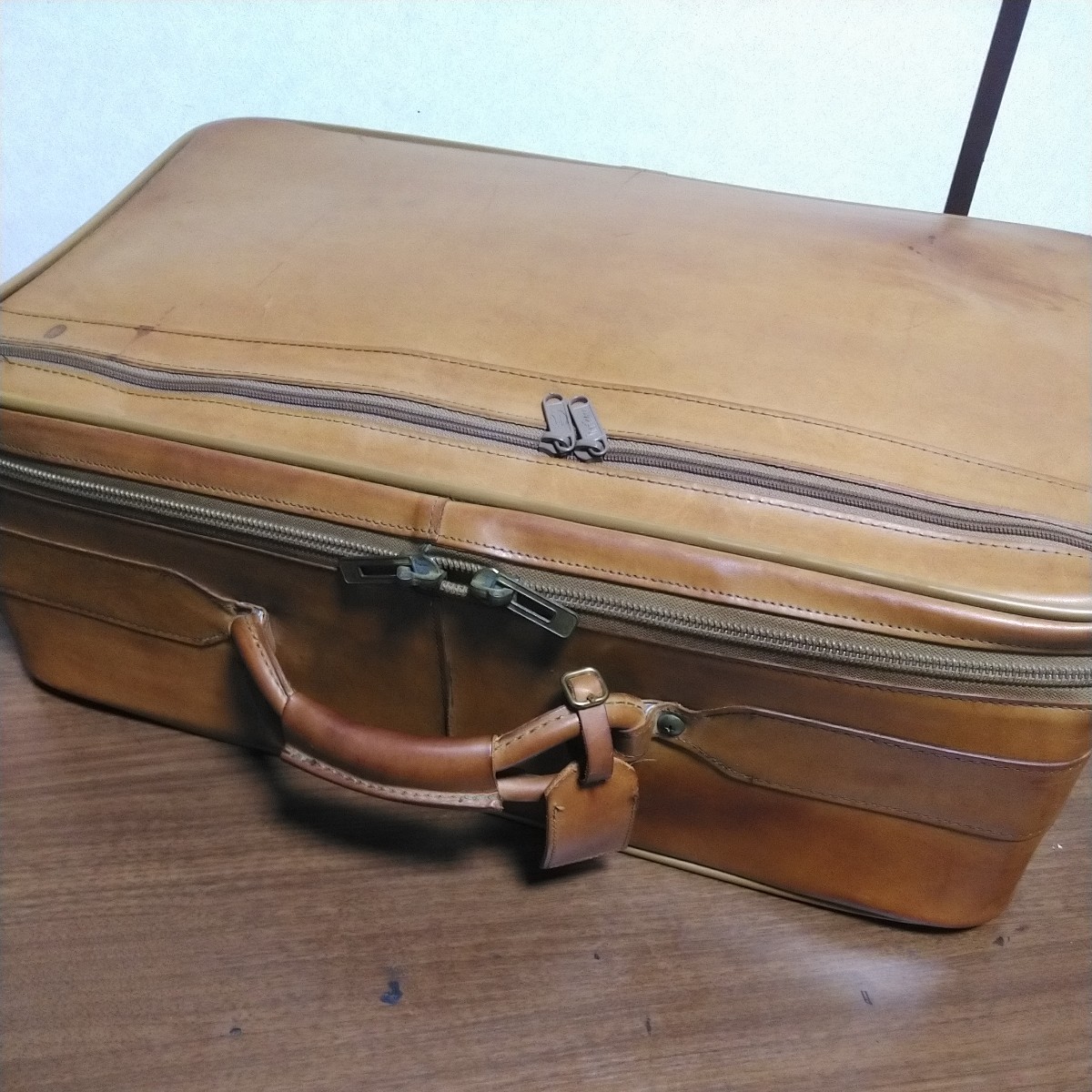希少Hartmann スーツケース ヌメ革 キャメル 希少Hartmann スーツ