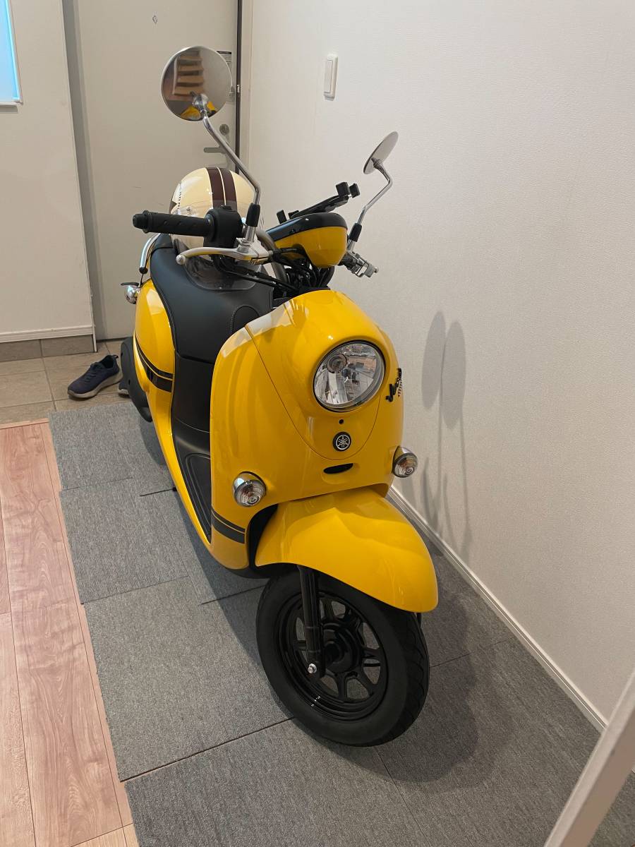 【2023年7月23日納車】ヘルメットなどの付属品付　YAMAHA　ビーノ黄色　走行距離218キロ（9月15日時点）　_1