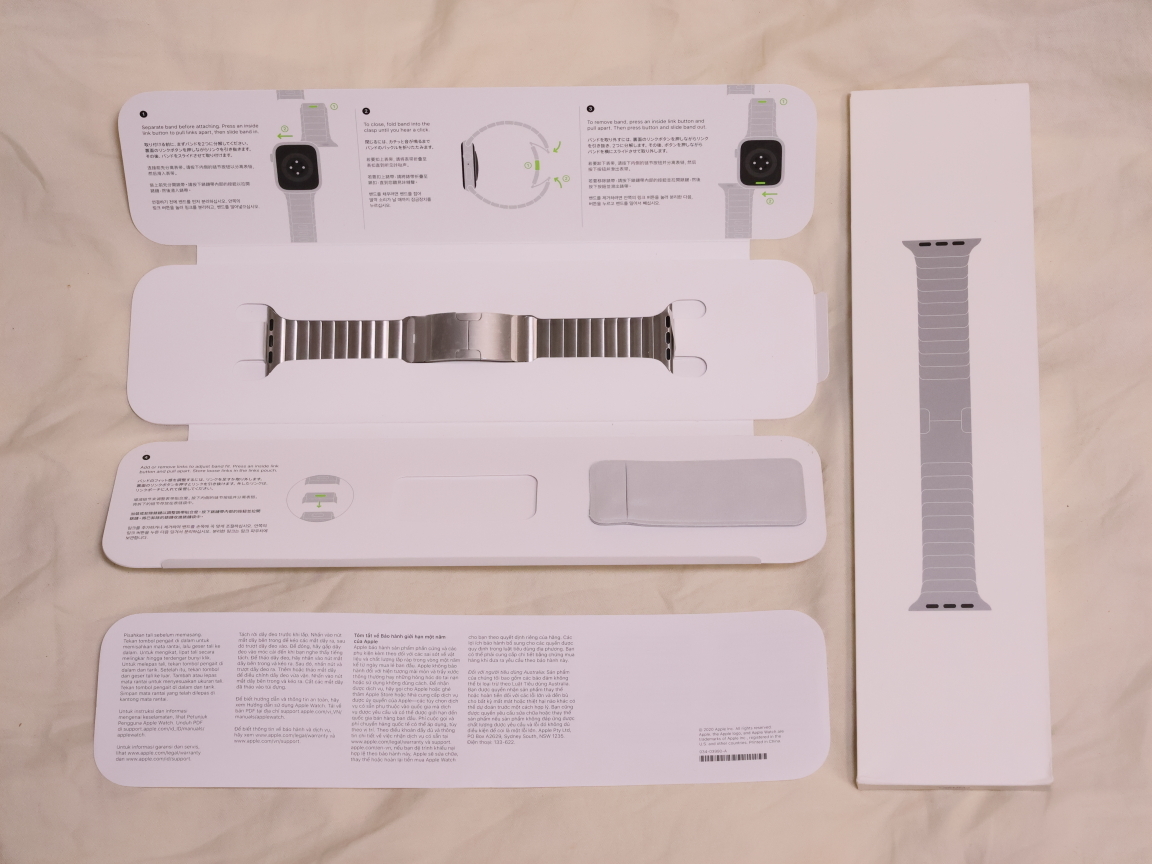 中古美品☆Apple純正 MUHJ2FE/A ステンレスリンクブレスレット 