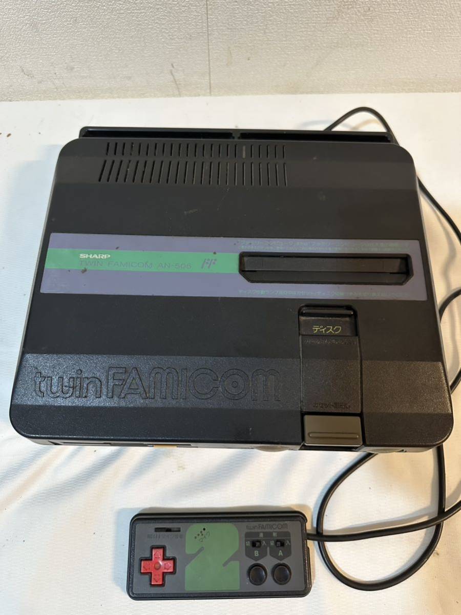 シャープ SHARP ツインファミコン TWIN FAMICOM AN-505-BK ACアダプタ付き レトロゲーム 昭和レトロ 当時物 ジャンク現状品